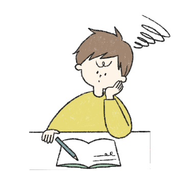 課題に一生懸命向き合う子どものアイコン